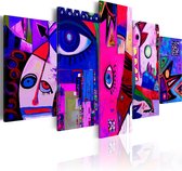 Schilderijen Op Canvas - Schilderij - Pink circus 200x100 - Artgeist Schilderij