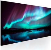 Schilderijen Op Canvas - Schilderij - Blue Ribbons 120x40 - Artgeist Schilderij
