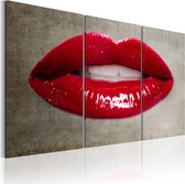 Schilderijen Op Canvas - Schilderij - Female lips 120x80 - Artgeist Schilderij