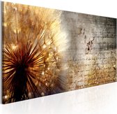 Schilderijen Op Canvas - Schilderij - Golden Dandelion 120x40 - Artgeist Schilderij