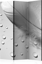 Kamerscherm - Scheidingswand - Vouwscherm - White Feather [Room Dividers] 135x172 - Artgeist Vouwscherm