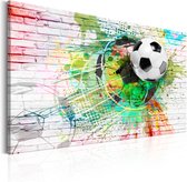 Schilderijen Op Canvas - Schilderij - Colourful Sport (Football) 120x80 - Artgeist Schilderij