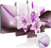 Schilderijen Op Canvas - Afbeelding op acrylglas - Violet Desert Lily [Glass] 200x100 - Artgeist Schilderij