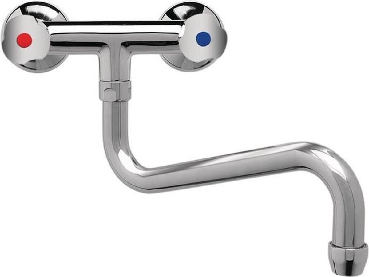 Gastro-Inox High Performance duobloc laag muurmodel 25(Ø)mm mengkraan 300mm