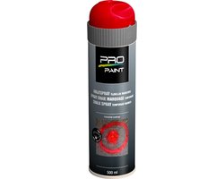 Pro Paint Krijtspray - tijdelijk markeren Fluor Rood