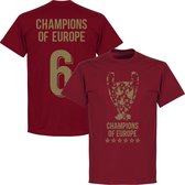 Liverpool Trophy Champions of Europe 6 T-Shirt - Rood - L