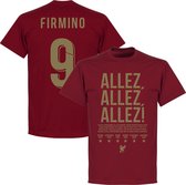 Liverpool Allez Allez Allez Firmino 9 T-Shirt - Chili Rood - XXL