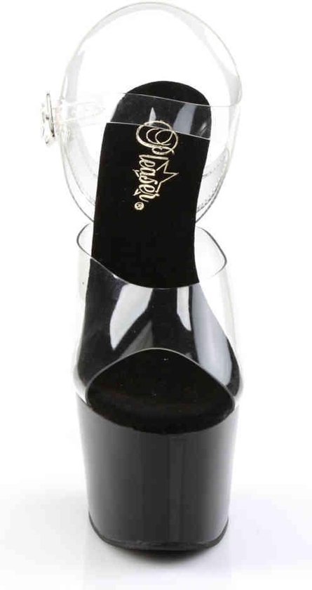 Sandale Pleaser avec bride à la cheville -40 Chaussures- ADORE-708 US 10 Noir