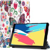 Lenovo Tab M8 FHD hoes - Tri-Fold Book Case - Vlinders