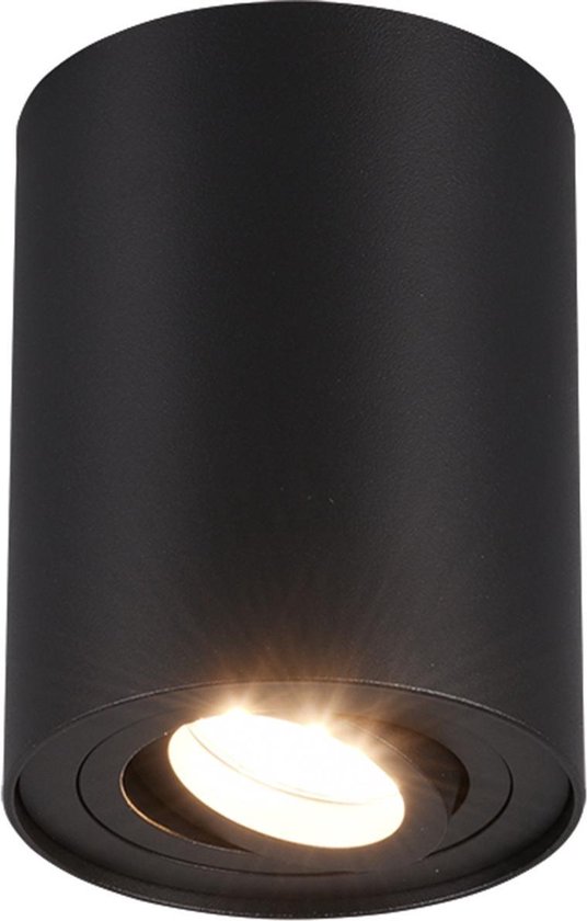 Dehobo Led-plafondlamp, draaibaar, moderne plafondlamp, 4 lampen, GU10, zwart, led-wandlamp voor binnen, voor slaapkamer, keuken, zonder lamp
