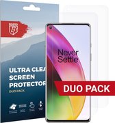 Rosso Screen Protector Ultra Clear Duo Pack Geschikt voor OnePlus 8 | Folie | 2 Stuks