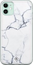 iPhone 11 hoesje siliconen - Marmer grijs | Apple iPhone 11 case | TPU backcover transparant