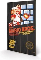 NINTENDO - Impression sur bois 40X59 - Couverture Super Mario Bros 3 NES