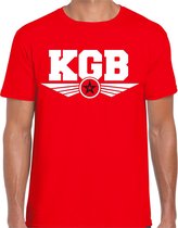 KGB agent verkleed shirt rood voor heren - geheim agent - verkleed kostuum / verkleedkleding S