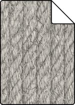Proefstaal ESTAhome behangpapier touw-motief donkergrijs - 138248 - 26,5 x 21 cm