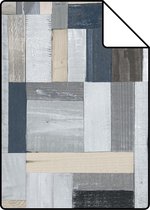 Proefstaal ESTAhome behang sloophout grijs - 138516 - 26,5 x 21 cm