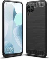 Huawei P40 Hoesje Geborsteld TPU Zwart