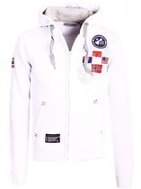 Geographical Norway Vest Met Capuchon Wit Gundreal - M