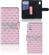 Bookcase Alcatel 1B (2020) Hoesje Flowers Pink DTMP