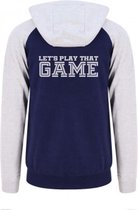 Baseball Hoodie met rits Unisex maat L met bedrukking naar wens