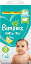 Pampers Baby-Dry Maat 3 (6-10 kg) - 116 luiers