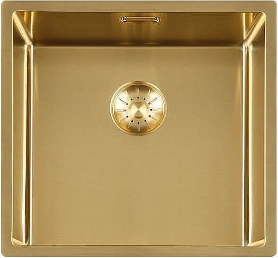 Vernederen bodem Winkelier Lorreine Royal series spoelbak 40x40cm gold | bol.com