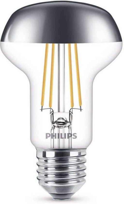 Philips LED Lamp E27 Fitting - 4W - R63 - 505Lm - Reflector - Warm Wit |  bol.com