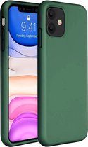 Silicone case geschikt voor Apple iPhone 11 - groen met Privacy Glas