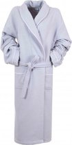 Bamboe Wafel Badjas Grijs - Gevoerd - L/XL - unisex - wafel badjas voor sauna wellness - sjaalkraag - hotelkwaliteit