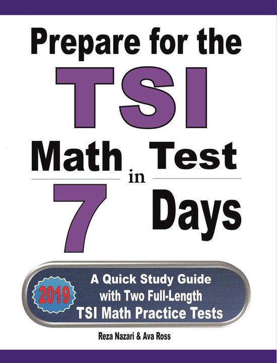 Prepare for the TSI Math Test in 7 Days - cover