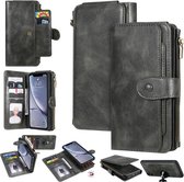 Voor iPhone XS Max Multifunctionele Retro Afneembare Magnetische Horizontale Flip Leren Case met Kaartsleuven & Houder & Portemonnee & Fotolijst (Donkergroen)