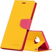 GOOSPERY FANCY DIARY Horizontale Flip Leather Case voor Galaxy Note 9, met houder & kaartsleuven & portemonnee (geel)