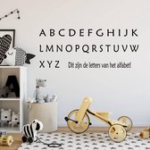 Muursticker Alfabet - Zwart - 80 x 32 cm - baby en kinderkamer nederlandse teksten bedrijven