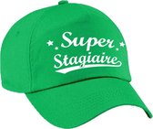 Super stagiaire cadeau pet / baseball cap groen voor dames - bedankt kado voor een stagiaire