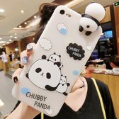 Let op type!! For iPhone 6 & 6s Hang The Clothes Pandas Pattern 3D Lovely Papa Panda Dropproof Protective Back Cover Case