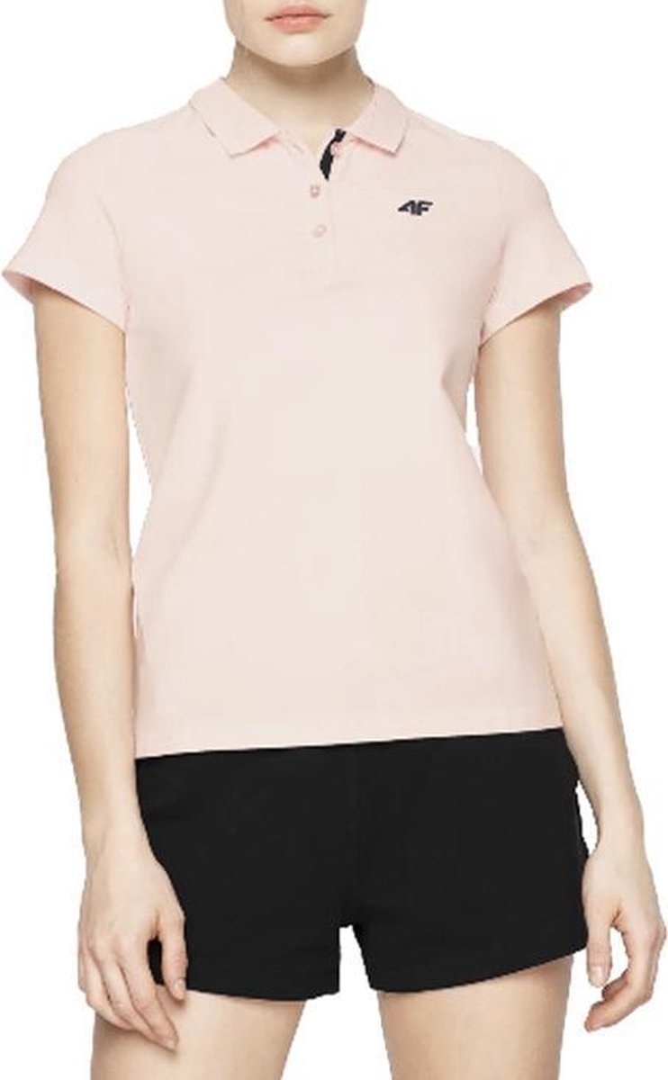 4F Women's T-shirt Polo NOSH4-TSD007-56S, Vrouwen, Roze, T-shirt, maat: M EU