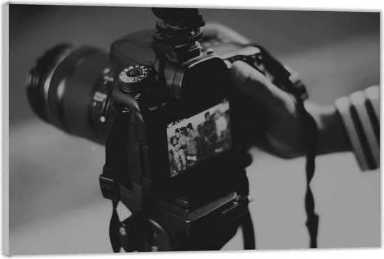Acrylglas –Camera van Fotograaf (zwart/wit)– 40x30 (Met Ophangsysteem) |  bol.com