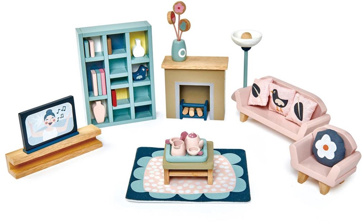 Meubeltjes Woonkamer – Poppenhuis | Tender Leaf Toys
