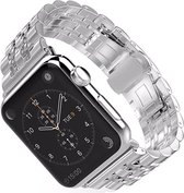 Schakelarmband compatibel met Apple Watch 49/45/44/42, Zilver, Jazzy
