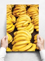 Wandbord: Portret van rijpe trossen bananen - 30 x 42 cm