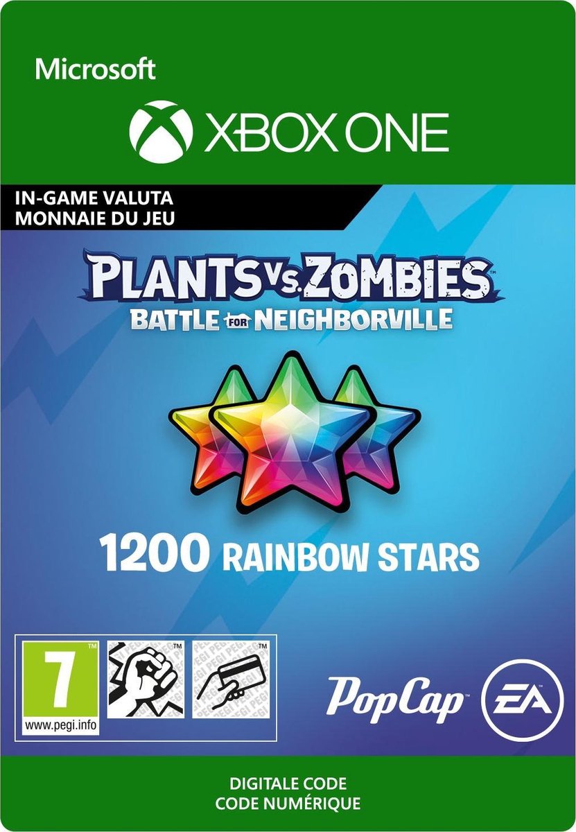 Plants vs. Zombies: Battle for Neighborville: 1200 Rainbow Starss - Xbox One - Consumable