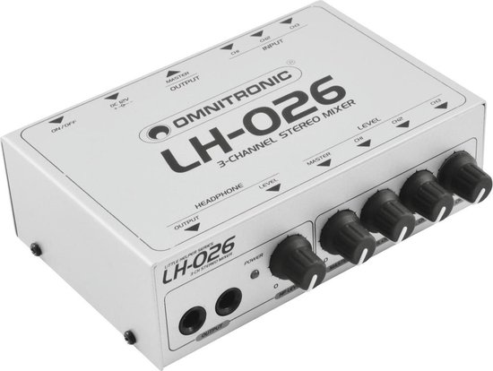 OMNITRONIC Mixer - Table de mixage Audio LH-026 Table de mixage stéréo 3  canaux | bol