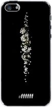 6F hoesje - geschikt voor iPhone SE (2020) - Transparant TPU Case - White flowers in the dark #ffffff