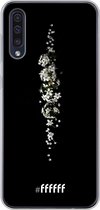 6F hoesje - geschikt voor Samsung Galaxy A50s -  Transparant TPU Case - White flowers in the dark #ffffff