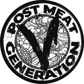 Grindstore Badge/button Post Meat Generation Vegan Vegetarian Badge Zwart