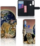 Smartphone Hoesje Alcatel 1S 2020 Bookcase met Pasjeshouder Roofdieren