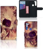 Wallet Case Motorola G8 Power Smartphone Hoesje Skullhead