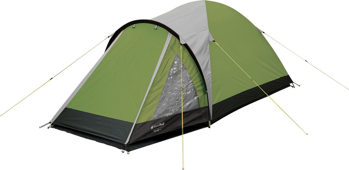Eurotrail Campsite Rocky 4 Koepeltent - Olijfgroen/ Antraciet - 4 Persoons