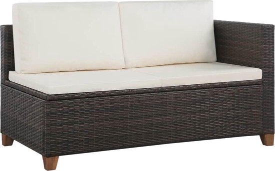Bol Com Miaxl 4 Delige Loungeset Met Kussens Lounge Bank Hoekbank Poly Rattan Bruin