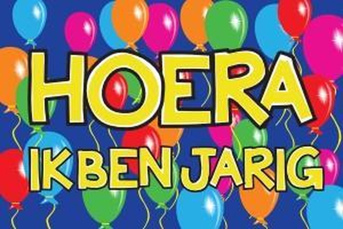 Vlag Hoera ik ben jarig! 100x150cm